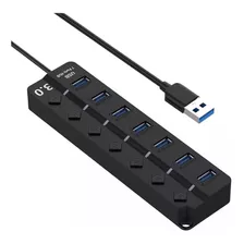 Hub Switch Usb 3.0 De 7 Puertos E Interruptor On Off 5 Gbps