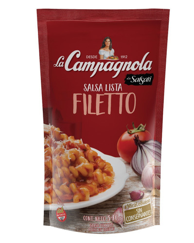 Salsa Filetto La Campagnola Sin Tacc En Doy Pack 340 g