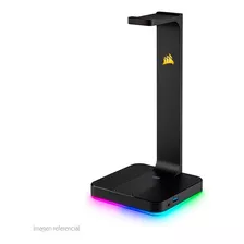 Stand Corsair St100 Para Audifonos Premium Rgb Color Negro