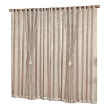 Cortina Infantil Sala Quarto 2m X 1,70m Cetim Amassado Ônix Cor Bronze