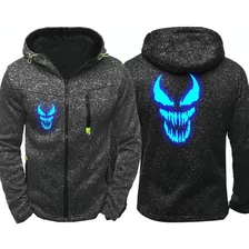 Sudadera Con Cremallera Venom Abrigos Gruesos Luminosos