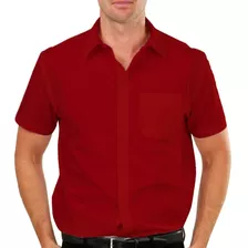 Camisa Social Masculina Manga Curta Microleve - Não Amassa