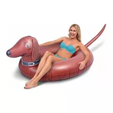 Balsa Inflable Gofloats Wiener Dog Party Tube, Flotante Con