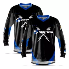 Combo 2 Camisa Motocross Trilha Insane X Pro Tork Azul