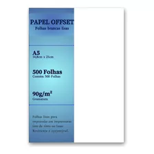 Papel Offset A5 Branco 500 Folhas Sulfite 90g Chambril Top