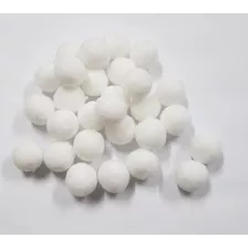 Aplique Pompom Branco 2cm Para Artesanato-100peça