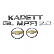 Emblemas Kadett / Mpfi / Gl / 2.0 / Mala / Grade Dourados