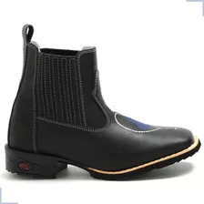 Bota Cano Curto Bico Quadrado Bota Texana Promoção Feminina