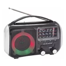 Rádio Analógico Byz-1308 Usb/fm/am/sw/tf Cor Preto