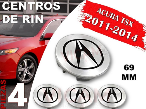 Kit De Centros De Rin Acura Tsx 2011-2014 69 Mm (gris) Foto 2