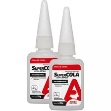 2x Cola Instantânea Super Cola Adere Kit Super Bonder 20g