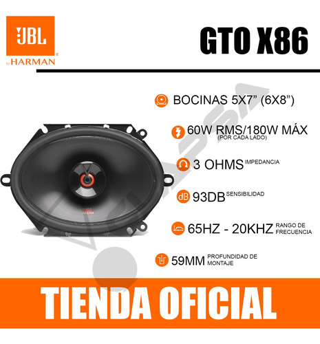 Bocinas 5x7 Pulgadas Jbl Gto X86 60 Watts Rms Ford F-150 Foto 2