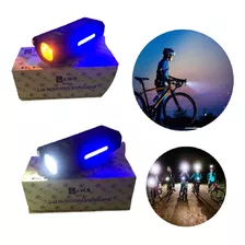 Farol De Led Usb Profissional Bike Trilha Jws Luz Bicicleta Cor Preto