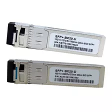 Par Módulos Gbic Sfp 20km 10g Lc Bidi Bx-20d + Bx-20u 10gb/s