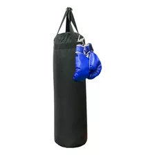 Saco De Boxeo 100cm, Tula Mma Relleno + 1 Par Guantes