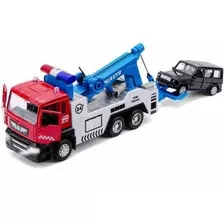 Miniatura Caminhão Truck Reboque Policia Escala 1/32