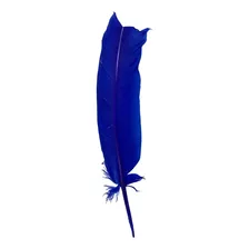 Plumas E Penas De Pato 25 Uni Royal Cor Azul Royal