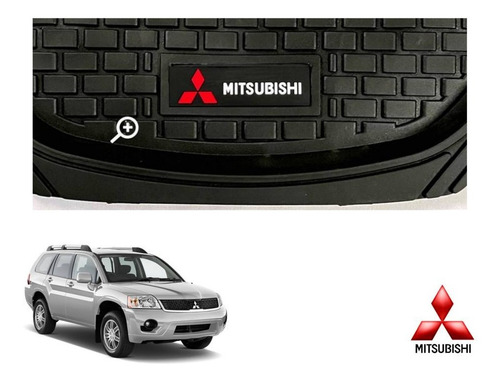 Tapetes 4pz Charola 3d Logo Mitsubishi Endeavor 2009 A 2012 Foto 5