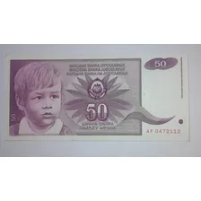 Billete Yugoslavia 50 Dinares 1990 Unc P.66