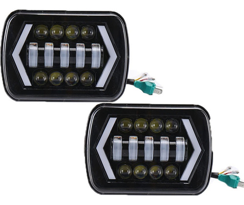 Foto de Faro Led Cuadrado De 5x7 Pulgadas Para Jeep Wrangler Yj