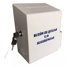 2 Buzón De Acrílico Blanco Para Quejas Y Sugerencias