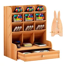 Organizador De Escritorio Con Cajonera Gadnic Madera 