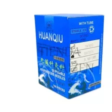 Aguja Huanqiu 0.18x13mm Con Tubo, Asa Acero