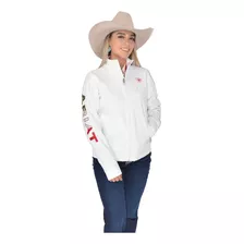 Chamarra Dama Ariat New Team Softshell México Blanco 3548