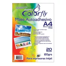 Papel Fotográfico Autoadhesivo Mate A4 20h X 5 Paq Disershop