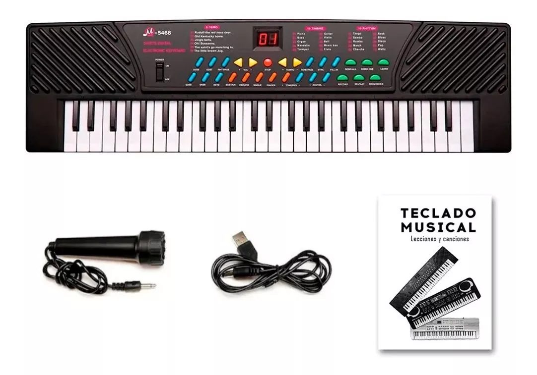 Organo Piano Teclado Musical Infantil Microfono Mq5468