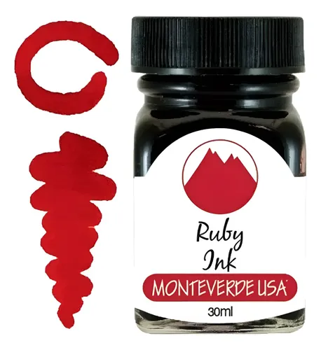 Tinta Estilografica Monteverde X 30 Ml Colores Ruby