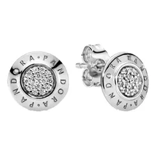 Aretes Pandora Logo Insignia Pendientes Botón Plata Ale 925