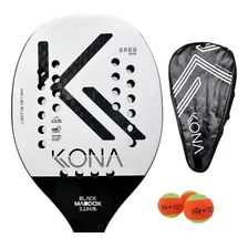 Nova Raquete Beach Tennis Kona Maddox Black & White 2024 12k