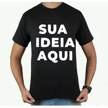 Camiseta Personalizada Sua Ideia Logo Marca 100% Algodão