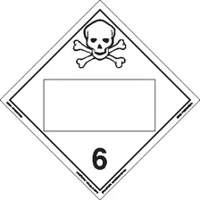 Labelmaster Zez5b Hazmat Placard Toxicos En Blanco E-z Vi