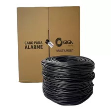 Cabo Para Alarme 300 Metros Par Trançado (0,41 Mm) Preto