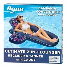 Tumbona De Piscina Reclinable Y Curtidor 2 En 1 Aqua Campani