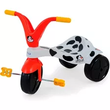 Triciclo Infantil Masculino Dalmata - Branco Com Vermelho