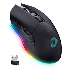 Mouse Dareu Inalambrico Gamer 7 Botones Led 10000 Dpi Negro