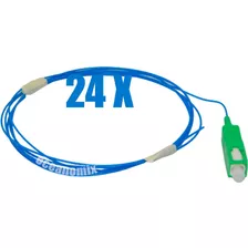 24 Extensao Pig Tail 1,5 Mt Sc Apc Monomodo Ftth Fusao 9/125