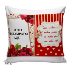 Almofada Decorativa Presente Com Foto Para Mãe Com Dizer