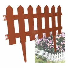 Cerca Decorativa Jardim Ingles Marrom Kit 12 Cerquinhas Tela