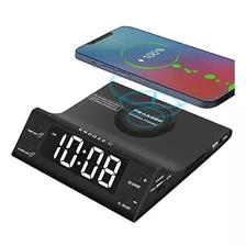 Reloj Despertador Con Carga Inalambrica, Puerto Usb