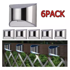 6pcs 4led Solar Alimentado Jardín Luz De Pared De La Valla