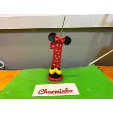 Vela 1 Ano Aniversario Minnie Biscuit Pronta Entrega 