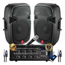 Combo Sonido 2 Bafles 15 + Consola Soundxtreme Bluetooth Cjf