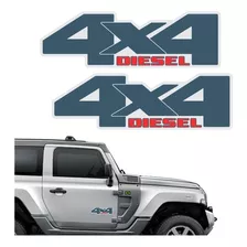 Adesivos Compatível 4x4 Diesel Troller 2015 16 17 2018 R331 Cor Azul