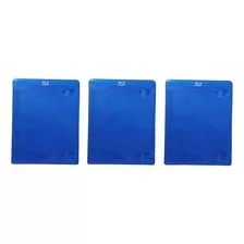 3 Estojos Box Capa Para Blu-ray Modelo Rimo Azul - Novo