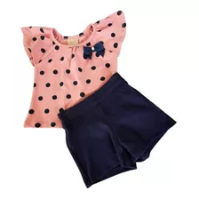 Roupa Infantil. Conjuntos Para Meninas Poá Da Marca Milon 