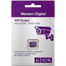 Memoria Micro Sd 64gb Vigilancia Wd Purple Clase 10 Diginet